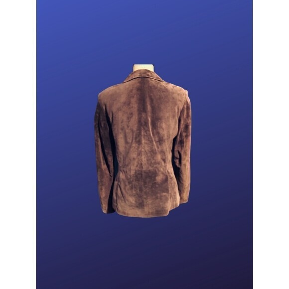 I.E. Blazer Jacket, 100% SUEDE Leather, EGGPLANT, WOMEN’S Size S, NWOT - Picture 2 of 10